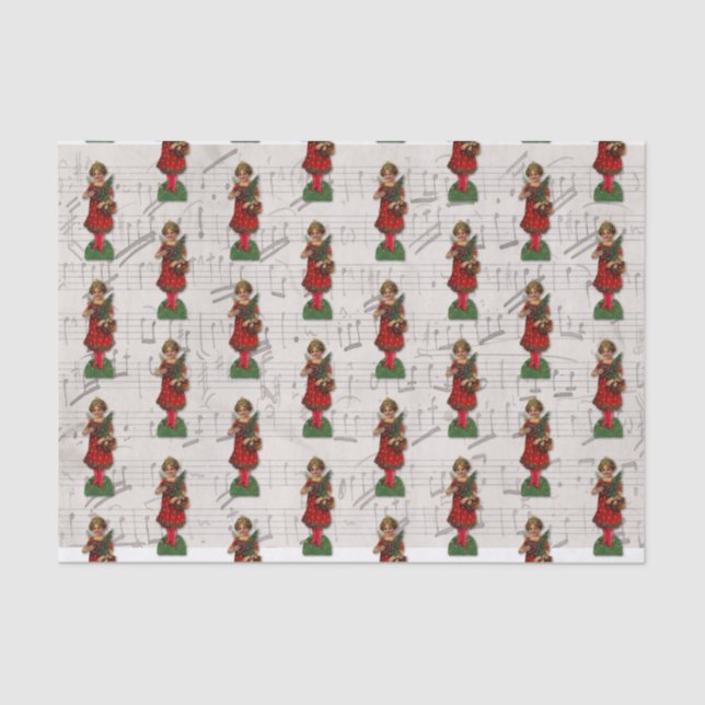 Papel De Seda Vintage Angel Religião Vitoriana (Frente )