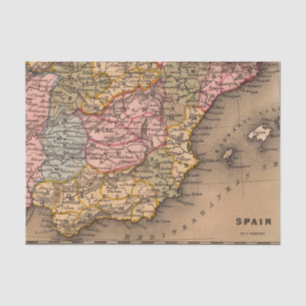 Papel De Seda Vintage - Antiguidade - Documento Tecido do Mapa d