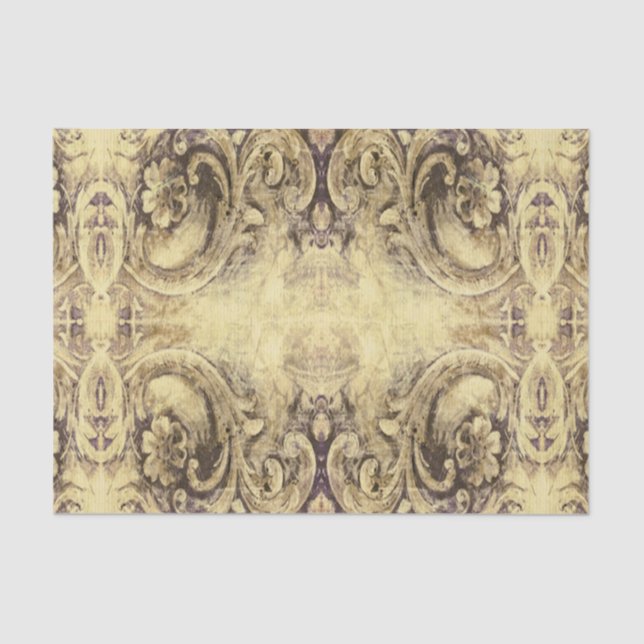 Papel De Seda Vintage, antiguidade, teste padrão, grunge, (Frente )