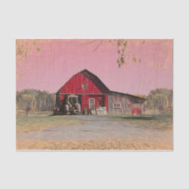 Papel De Seda Vintage Antiquado - Raio Vermelho Russo