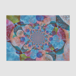 Papel De Seda Vintage Antique Balões Azul Abstrato Pastel