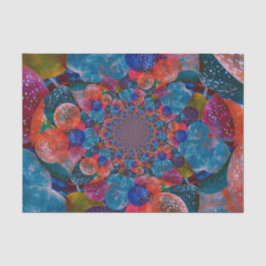 Papel De Seda Vintage Antique Balões Azul Laranja Cor-de-rosa Ab