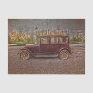 Papel De Seda Vintage Antique País Russo - Carro Marrom