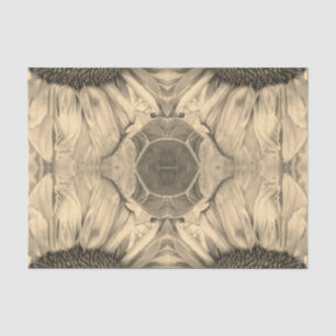 Papel De Seda Vintage Antique Sepia Floral Vitoriana Girassóis