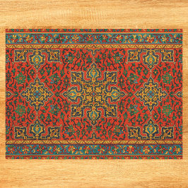 Papel De Seda Vintage Arabian Carpet Impressão