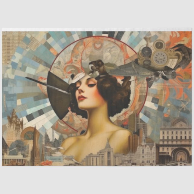 Papel De Seda Vintage Art Deco - 1920 (Frente )