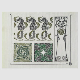 Papel De Seda Vintage Art Nouveau Seacavalo por Maurice Verneuil