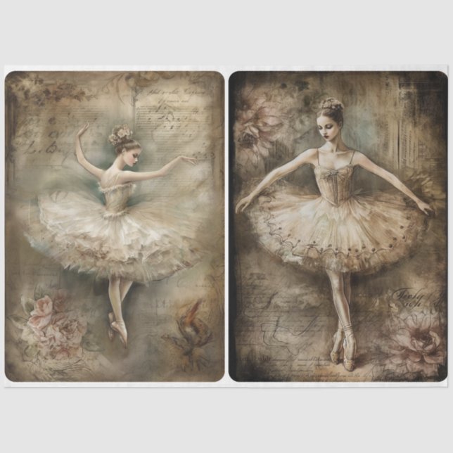 Papel De Seda Vintage Ballerina (Frente )