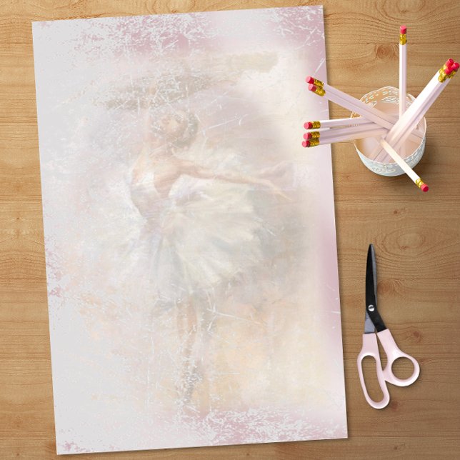 Papel De Seda Vintage Ballerina Dance Pose Decoupage (Criador carregado)