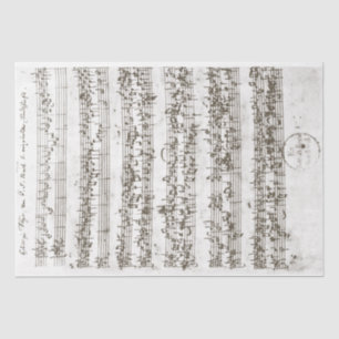 Papel De Seda Vintage Belamente Manuscrito Fugue 1700s