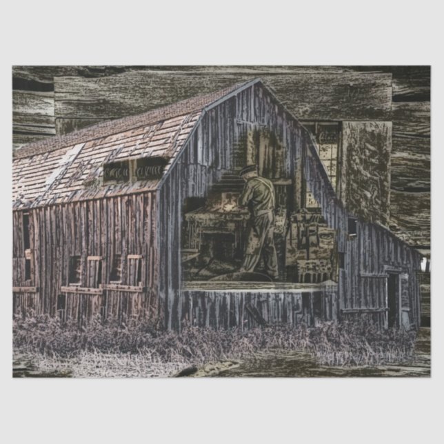 Papel De Seda Vintage Blacksmith Compra Welder (Frente )