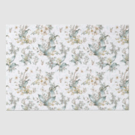 Papel De Seda Vintage Boho Botânico Floral Borboletas Decoupage