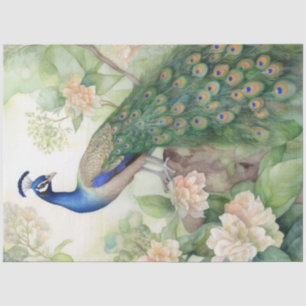 Papel De Seda Vintage Boho Peacock Decoupage