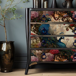 Papel De Seda Vintage Boho Peacocks, vitoriana egípcia