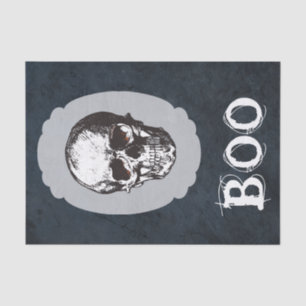 Papel De Seda Vintage Boo Skull Halloween