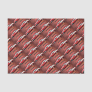 Papel De Seda Vintage branco vermelho Dodge do Bel Air clássico