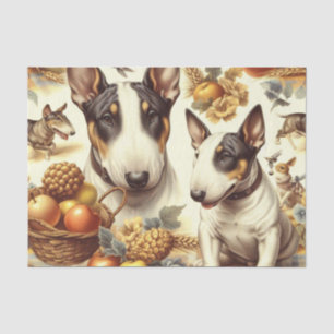 Papel De Seda Vintage Bull Terrier Painting