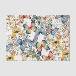 Papel De Seda Vintage Butterfly Belo Creme Decoupage