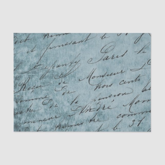 Papel De Seda Vintage Calliographic (Frente )