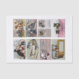 Papel De Seda Vintage Cat Genuine (não AI) Cartões Comerciais Pr