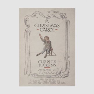 Papel De Seda Vintage Charles Dickens A Christmas Carol Tissue