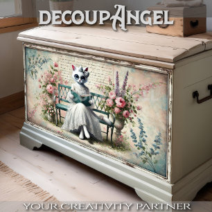 Papel De Seda Vintage Chic Feline Decoupage