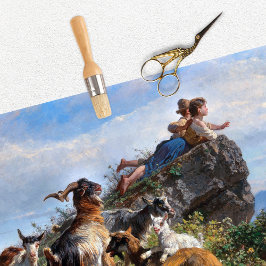 Papel De Seda Vintage Children Goats Tissue Paper