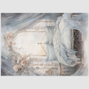 Papel De Seda Vintage chique room floral verde pastel verde