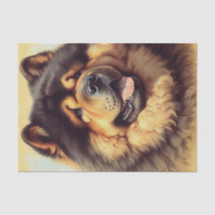 Papel De Seda Vintage Chow-Chow Painting