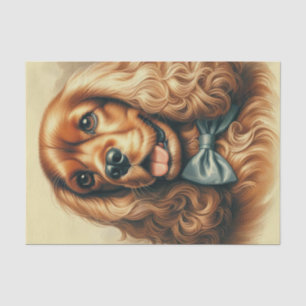 Papel De Seda Vintage Cocker Spaniel Oil