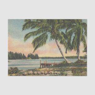 Papel De Seda Vintage Coconut Palms Tropical Breeze Sunset