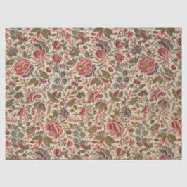 Papel De Seda Vintage Colorful Floral Impressão