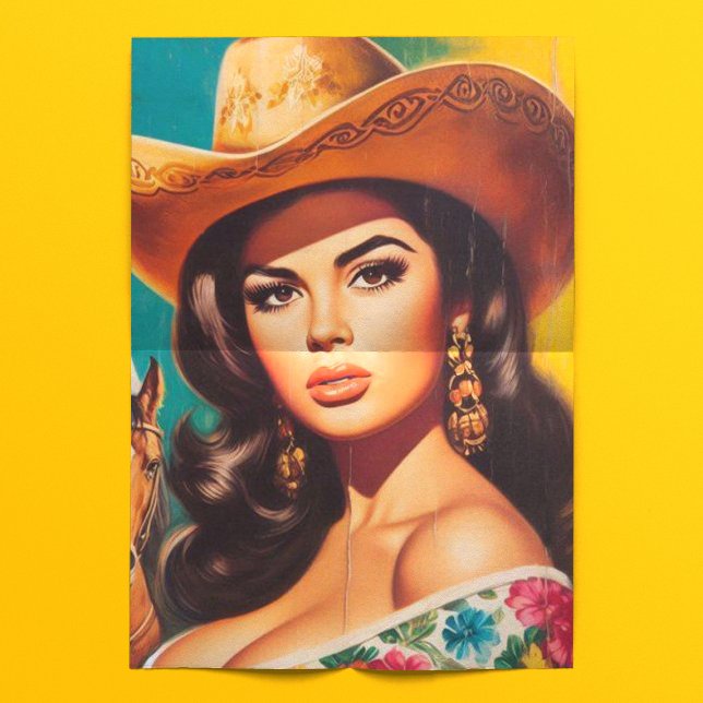 Papel De Seda Vintage Country Pin-up (Criador carregado)