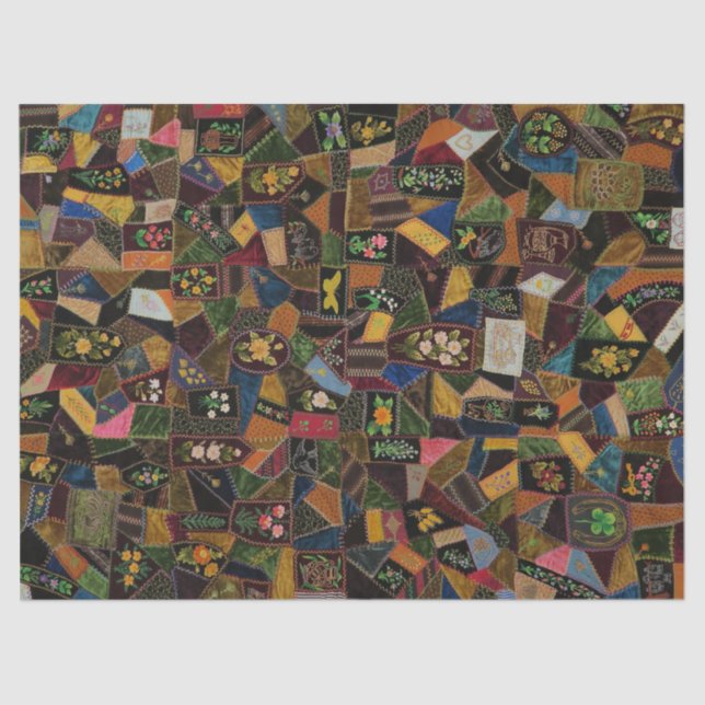 Papel De Seda Vintage Crazy Quilt (Frente )
