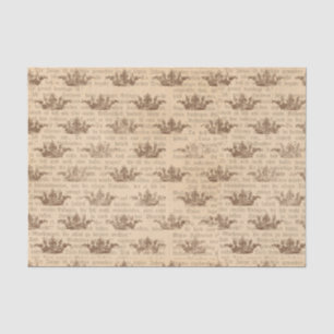 Papel De Seda Vintage Crown e Impressão alemão