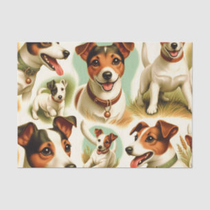 Papel De Seda Vintage Cute Jack Russell Terrier