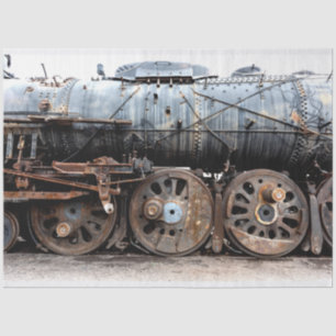 Papel De Seda Vintage da antiga locomotiva 20x30 Decoupage