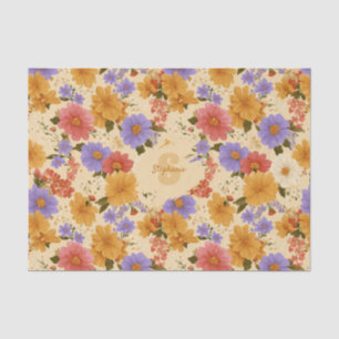 Papel De Seda Vintage Daisy Floral Pattern (2)