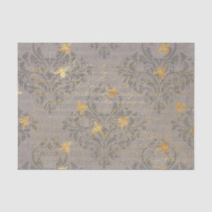 Papel De Seda Vintage Damask Honeybee