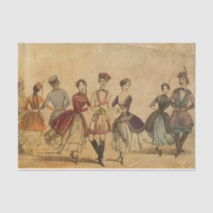 Papel De Seda Vintage Dancers Ephemera