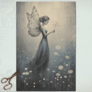 Papel De Seda Vintage Dandelion Fairy Decoupage