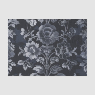 Papel De Seda Vintage de Damask da cinza inspirada