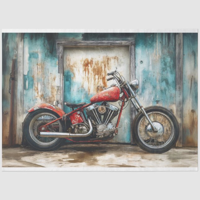 Papel De Seda Vintage Decoupage de Motocicletas (Frente )