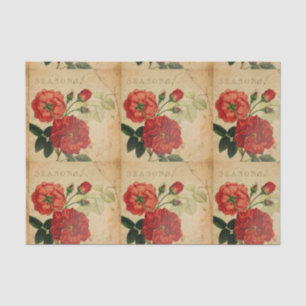 Papel De Seda Vintage Decoupage Ephemera Rosa Jigsera Quebra-cab