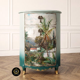 Papel De Seda Vintage - Dissociação de Textura Tropical