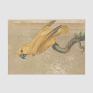 Papel De Seda Vintage Dourada Parrot