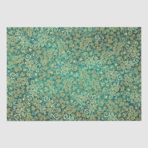 Papel De Seda Vintage Dourada Swirls Padrão Luxury Boho Classy