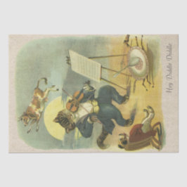 Papel De Seda Vintage Ei Diddle Diddle Nursery Rhyme Decoupage