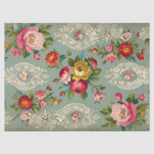Papel De Seda Vintage Elegant Floral Decoupage Tissue Paper