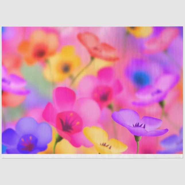 Papel De Seda Vintage Elegant Modern Floral (Frente )